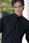 Black on black stripe shirt